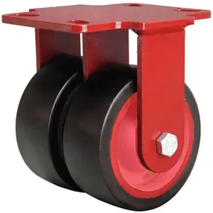 HAMILTON R-HS2-4R Dual Wheel Rigid Caster 600 Lb 4 Inch Diameter Rubber | AB3VJC 1VHR4