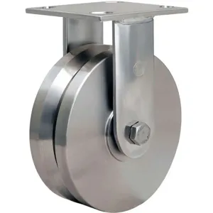 HAMILTON R-STA-6SVB V-groove Rigid Caster 7-1/2 Inch Height | AB3MDJ 1UBL8