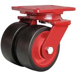 HAMILTON S-HS2-4R Dual Wheel Swivel Caster 600 Lb 4 Inch Rubber | AB3VJB 1VHR3