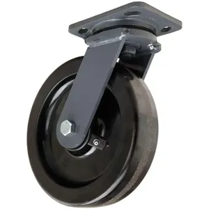 HAMILTON S-WH-8P-4SL-IB Swivel Plate Caster With Directional Lock Brake 1400lb | AE6VRZ 5VJ25