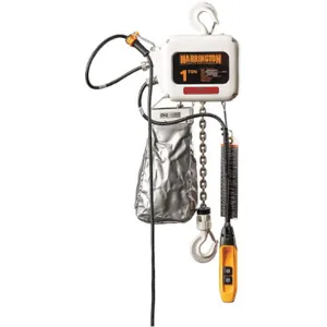 HARRINGTON NER020LD-FG-15 Electric Chain Hoist 4000lb 15 feet 14/2.5fpm | AG3PQW 33RV74