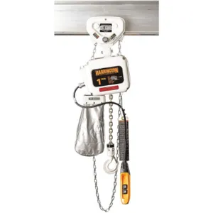 HARRINGTON NERG003L-FG-20 Electric Chain Hoist with Trolley 20 feet 15 fpm | AG3PRA 33RV78