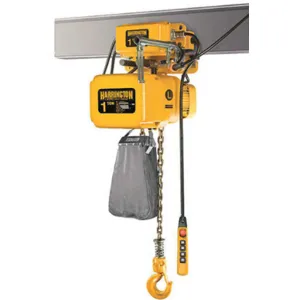 HARRINGTON NERM010S-L-10 Electric Chain Hoist With Trolley 2000 Lb. | AE9BZV 6HJN2