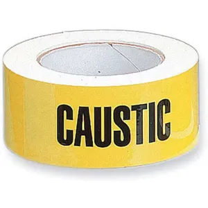 HARRIS INDUSTRIES 2X90FT CAUSTIC Pipe Marker Caustic Yellow | AF4ZAH 9RTD0