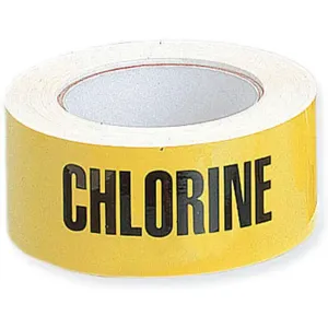 HARRIS INDUSTRIES 2X90FT CHORINE Pipe Marker Chlorine Yellow | AF3PDU 8ADR1