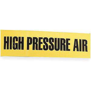 HARRIS INDUSTRIES 2X90FT HIGH PRES Pipe Marker High Pressure Air Yellow | AF4WKR 9MF04