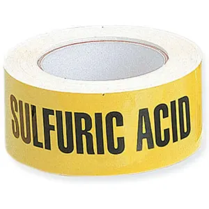 HARRIS INDUSTRIES 2X90FT SULFURIC Pipe Marker Sulfuric Acid Yellow | AF4UVX 9L454