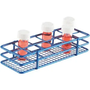 HEATHROW SCIENTIFIC HS120085 Test Tube Rack Epoxy-Coated Steel Blue | AH2BFA 24EN35