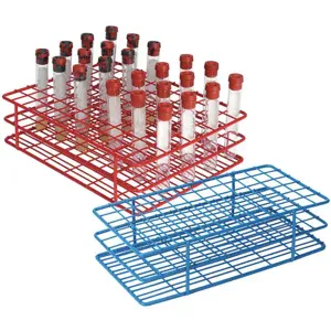 HEATHROW SCIENTIFIC HS120089 Test Tube Rack Epoxy-Coated Steel Blue | AH2BFE 24EN39