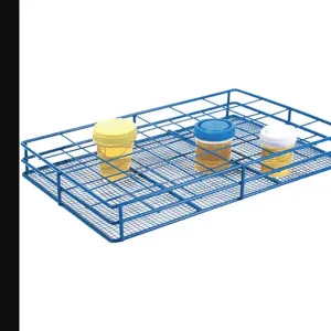 HEATHROW SCIENTIFIC HS120091 Test Tube Rack Epoxy-Coated Steel Blue | AH2BFG 24EN41