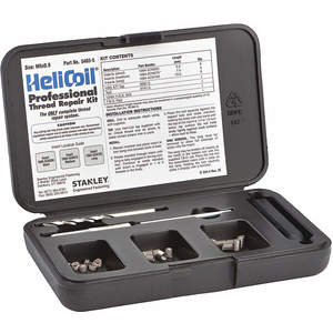 HELICOIL 5403-5 Thread Repair Kit, Metric Coarse, M5 x 0.8 Thread Size, Set of 18 | CH3XPK