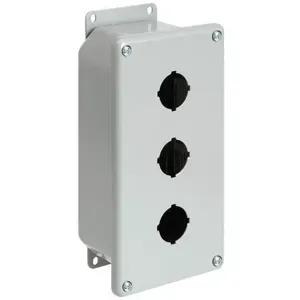 HOFFMAN E3PBGXM Push Button Enclosure 22.5mm 3 Holes | AG2TNH 32FR19