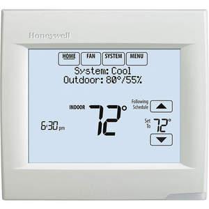 HONEYWELL TH8110R1008 VisionPRO 8000 Touchscreen Thermostat, Single Stage, 1H/1C | AH4GLN 34GR14