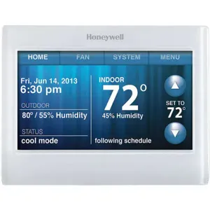 HONEYWELL TH9320WF5003 Wireless Touchscreen Programmable Thermostat, Wi-Fi | AH3BEN 30ZZ03