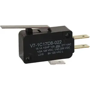 HONEYWELL V7-1C17D8-022 Microswitch Miniature Snap Action Switch, V7 Series, 15A | AB7TNZ 24A252