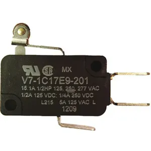 HONEYWELL V7-1C17E9-201 Snap-Action Miniature Switch, Quick Connect, 15 A, 277 VAC | AB7TPG 24A260