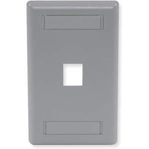 HUBBELL PREMISE WIRING IFP11GY Wall Plate 1 Port | AE9UHQ 6MH76