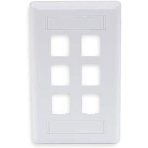 HUBBELL PREMISE WIRING IFP16OW Wall Plate 6 Port | AE4MTP 5LV26