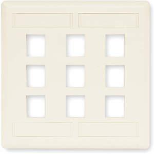 HUBBELL PREMISE WIRING IFP29OW Wall Plate 9 Port | AE4MTQ 5LV28