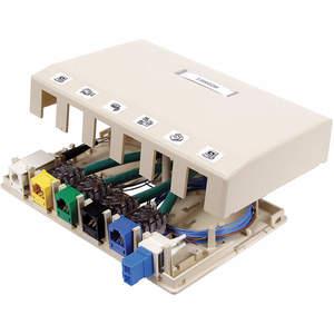 HUBBELL PREMISE WIRING ISB6OW Surface Mount Box 6 Ports White | AF7TEH 22LV08