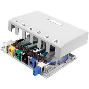 HUBBELL PREMISE WIRING ISB6W Surface Mount Box 6 Ports White | AF7TEJ 22LV09