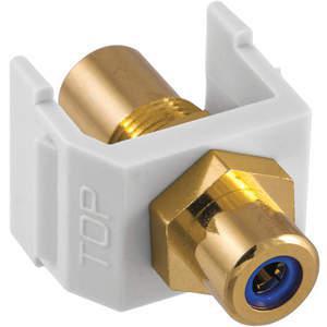 HUBBELL PREMISE WIRING SFRCBFFW Snap Fit Connector Blue/White RCA/RCA | AF7TFE 22LV36