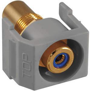 HUBBELL PREMISE WIRING SFRCBRGY Snap Fit Connector Blue/Gray RCA/RCA Recd | AF7TBJ 22LV55