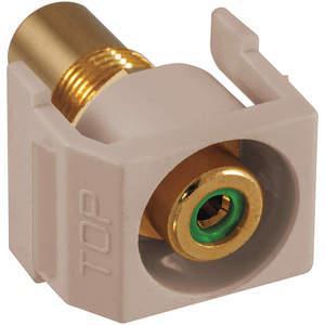 HUBBELL PREMISE WIRING SFRCGNRAL Snap Fit Connector Green/Almond RCA/RCA Recd | AF7TNV 22LX27