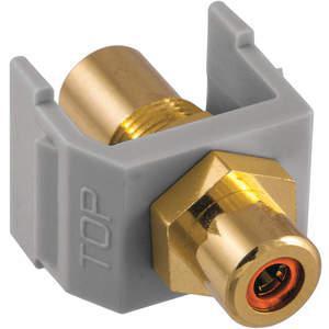 HUBBELL PREMISE WIRING SFRCORFFGY Snap Fit Connector Orange/Gray RCA/RCA | AF7TGN 22LV75