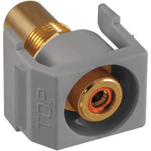 HUBBELL PREMISE WIRING SFRCRRGY Snap Fit Connector Red/Gray RCA/RCA Recd | AF7THJ 22LV95