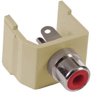 HUBBELL PREMISE WIRING SFRCREI Snap Fit Connector Red/ivory Rca/solder | AF7THB 22LV87