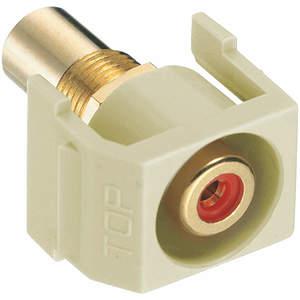 HUBBELL PREMISE WIRING SFRCRRAL Snap Fit Connector Red/Almond RCA/RCA Recd | AF7TPH 22LX39