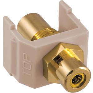 HUBBELL PREMISE WIRING SFRCYFFAL Snap Fit Connector Yellow/Almond RCA/RCA | AF7TPP 22LX45