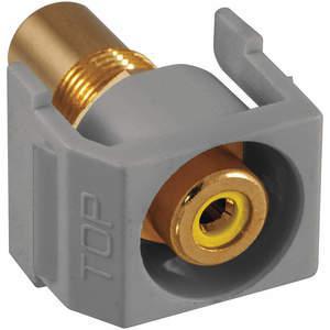 HUBBELL PREMISE WIRING SFRCYRGY Snap Fit Connector Yellow/Gray RCA/RCA Recd | AF7TJP 22LW24