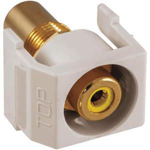 HUBBELL PREMISE WIRING SFRCYROW Snap Fit Connector Yellow/White RCA/RCA Recd | AF7TJQ 22LW25