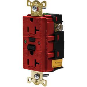 HUBBELL WIRING DEVICE-KELLEMS GFR5362SGR Gfci Duplex 20a 125v Red | AF7LEX 21VK91