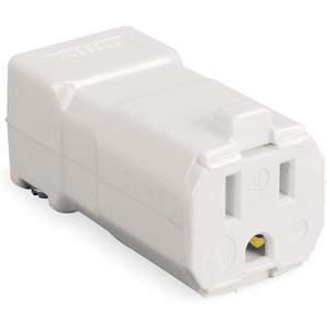 HUBBELL WIRING DEVICE-KELLEMS HBL8119V Female Connector,Straight, 15A 125V, 5-15R, White, 1 Pk | AE7LGE 5Z874