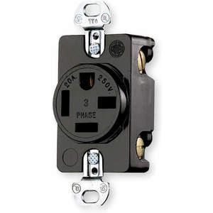 HUBBELL WIRING DEVICE-KELLEMS HBL8420 Receptacle 20a 250vac 15-20r 3p 4w 3ph | AE3CER 5C793