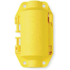 HUBBELL WIRING DEVICE-KELLEMS HLD Lockout Device For Attachable 20 And 30A Plug, Straight Body Or Angle, Yellow | AE7ZJQ 6C647