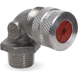 HUBBELL WIRING DEVICE-KELLEMS NHC1043 Liquid Tight Connector 1 Inch 90 Degree Gray | AC4AER 2XYL3