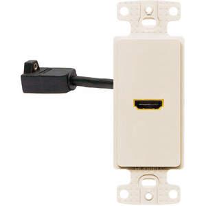 HUBBELL WIRING DEVICE-KELLEMS NS801LA Decorator Plate Frame With One Hdmi Female To Female, Light Almond | AE7JEH 5YLX9