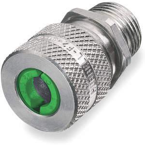 HUBBELL WIRING DEVICE-KELLEMS SHC1019 Liquid Tight Connector 1/2 inch Green | AE3FKM 5D720