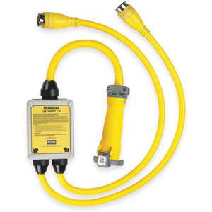HUBBELL WIRING DEVICE-KELLEMS YQ100PLUS Adapter Cord Set 125/250v Yellow | AB3NJR 1UKB7