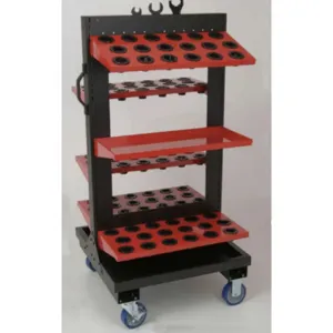 HUOT 55950 Tool Cart 28-1/2 x 28 x 57 Inch Red/black | AA7XFF 16T938