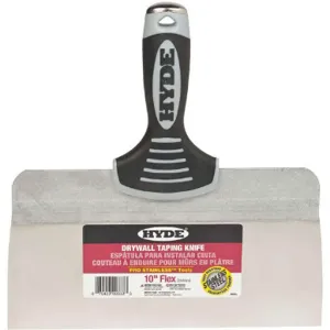 HYDE 09333 Taping Knife, Flexible, 10 Inch Size, 6 Inch Soft Grip Handle, Black/Cream | AB8AGD 24Z423