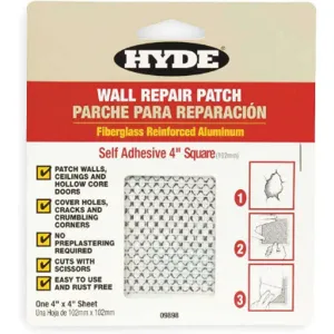 HYDE 09903 Wall Patch 4 x 4 Inch Aluminium/fiberglass | AA9GQQ 1DAX8