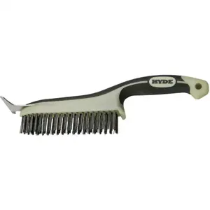 HYDE 46834 Wire Brush With Scraper 12 1/2 In | AE3UDA 5FZH8