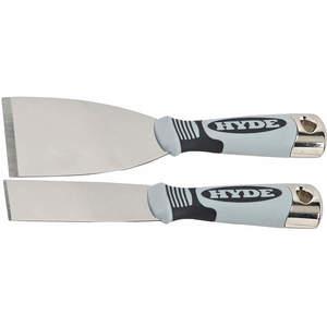 HYDE 48910 Putty Knife Set Stiff Stainless Steel 2 Piece | AA7ZRV 16W172
