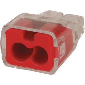 IDEAL 30-1032 Push Inch Connector 2 Port Red - Pack of 100 | AE3PHJ 5EKL2