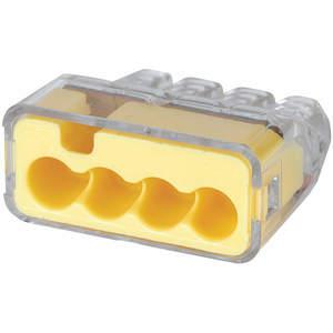 IDEAL 30-1034J Push-In Connector 4-Port Yellow - Pack of 200 | AE6YJQ 5VYJ5